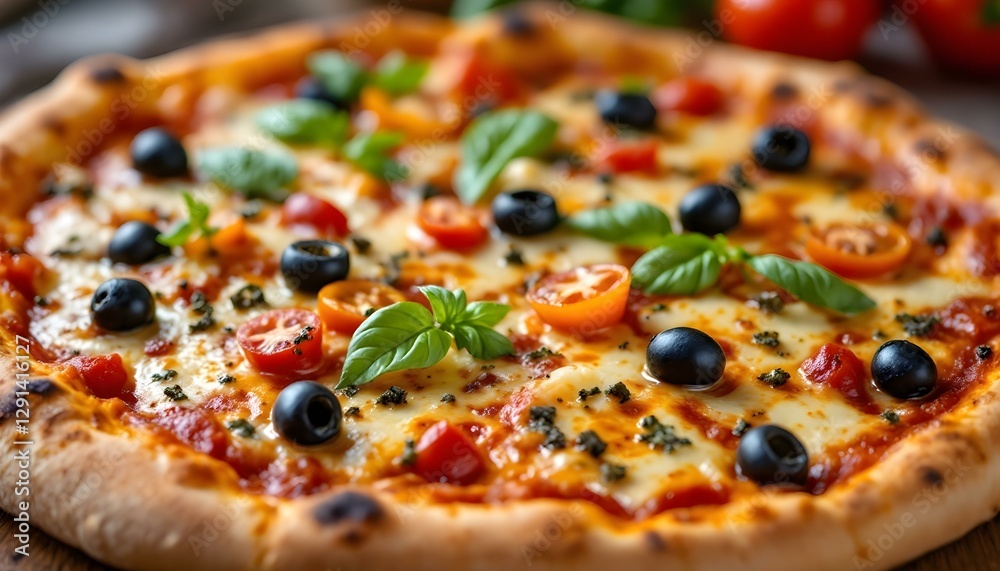 Pizza Margherita, wood-fired crust, fresh mozzarella, cherry tomatoes Pizza Margherita, wood-fired crust, fresh mozzarella, cherry tomatoes
