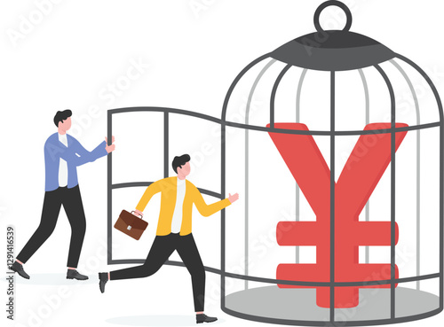 Financial money trap, risk in investment, ponzi scheme or business pitfall concept,
