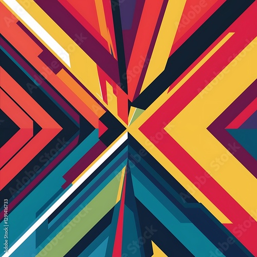 Wallpaper Mural Geomatric creative background design with modern and bright color vector illustration Torontodigital.ca