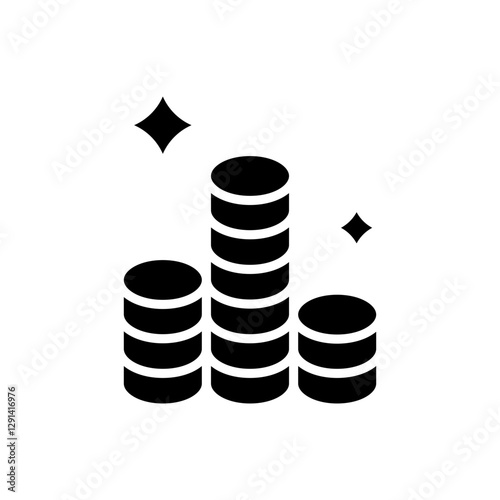 Money icon in glyph style