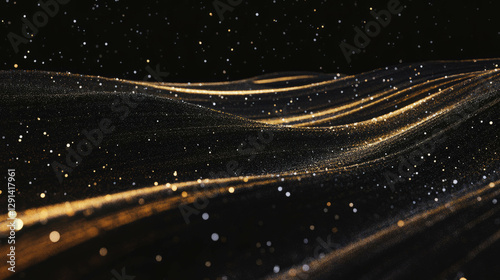 Celestial starlight background with subtle gravitational wave patterns for cosmic themes