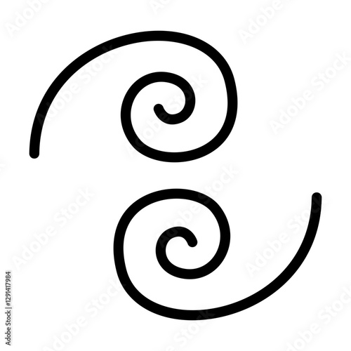 Storm icon in glyph style