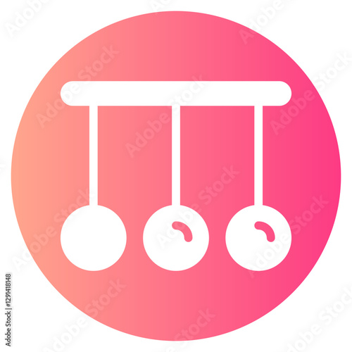 newton cradle gradient icon