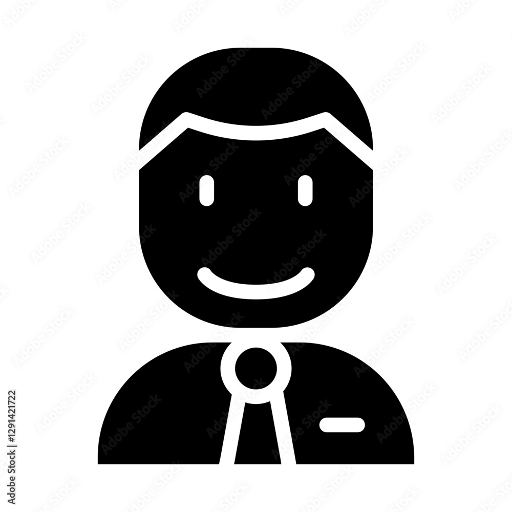 Fototapeta premium broker icon in glyph style