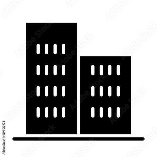 Apartment icon in glyph style