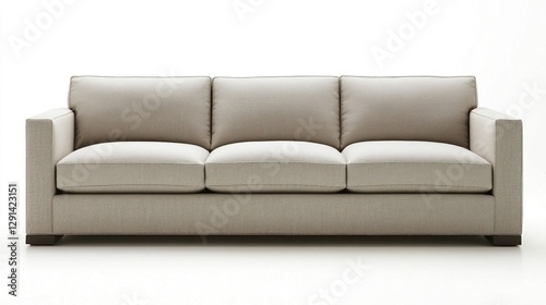 Contemporary Track Arm Sofa on White Background