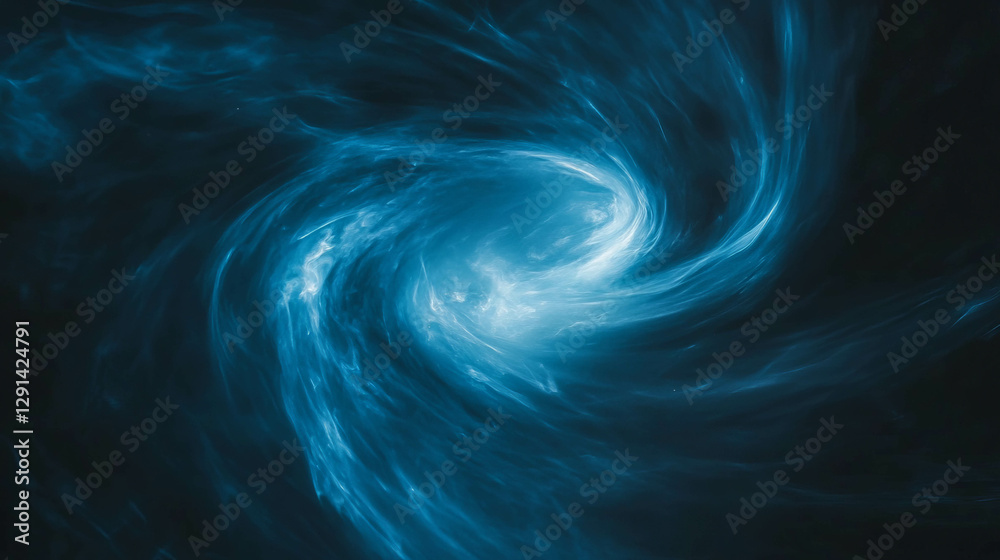 Naklejka premium Mystical swirling blue smoke with subtle light effects for creative design
