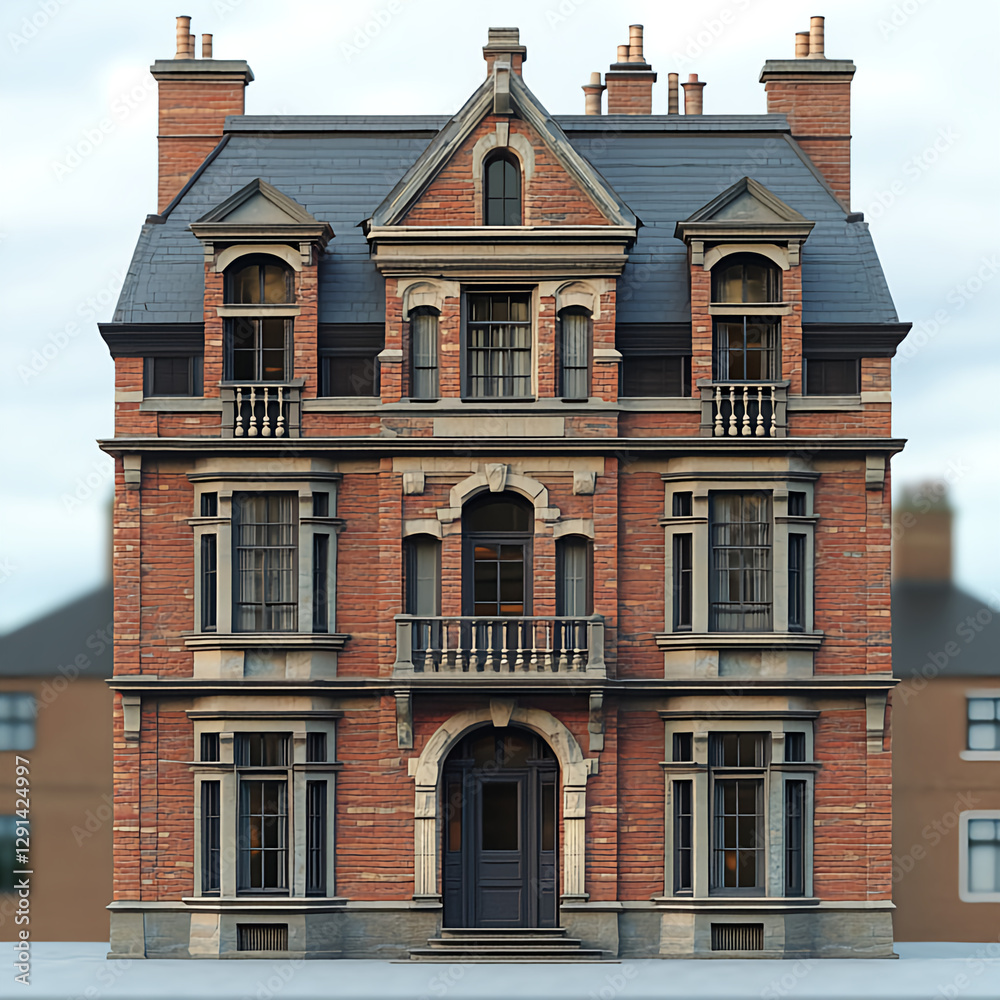 Fototapeta premium a British house with bricks