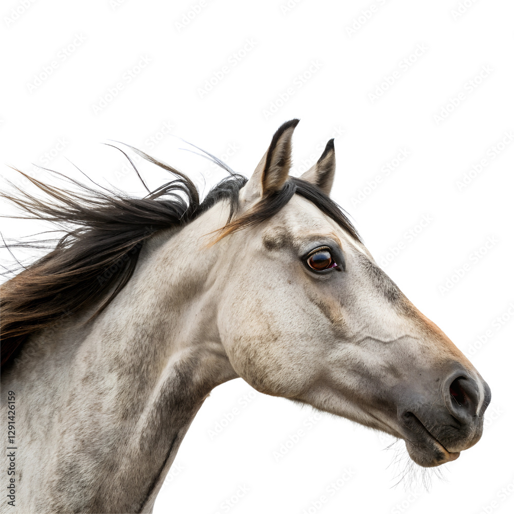 Portrait of a horse head Isolated Trasnparent Background, Png Isolated, Trasnparent Background Portrait of a horse head Isolated Trasnparent Background, Png Isolated, Trasnparent Background