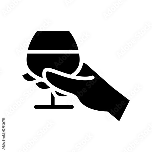 Whiskey icon in glyph style