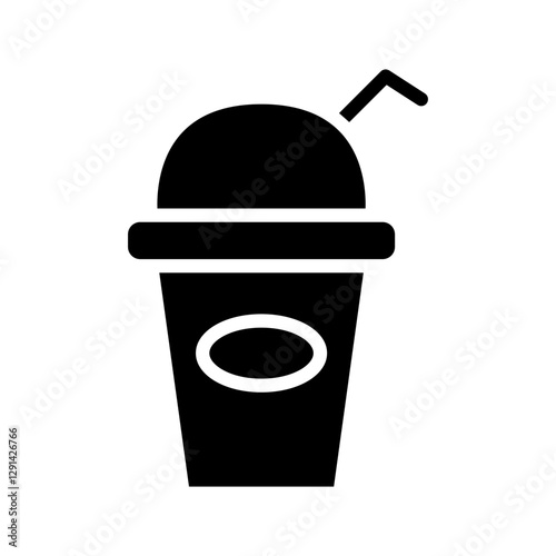 Smoothie icon in glyph style