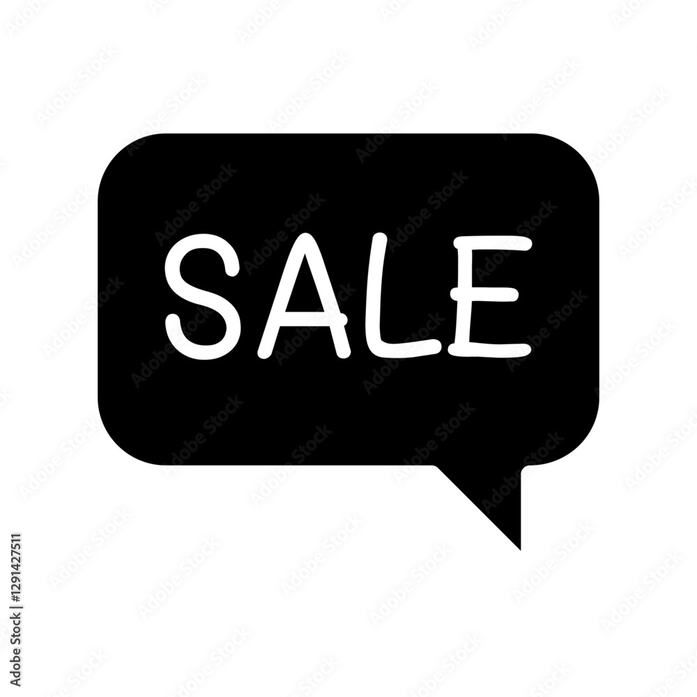 Fototapeta premium Sale icon in glyph style