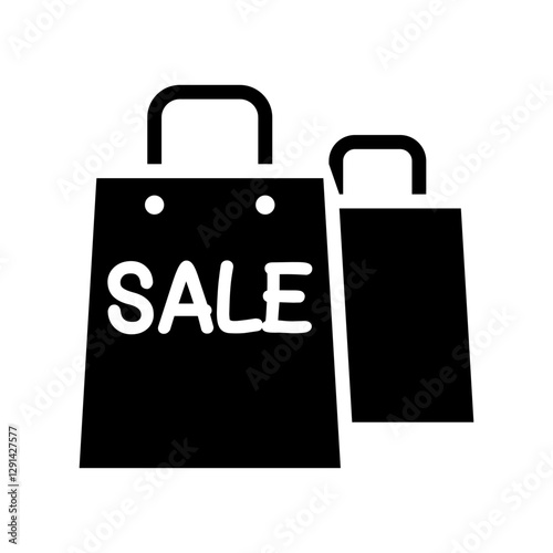 Shopping icon in glyph style