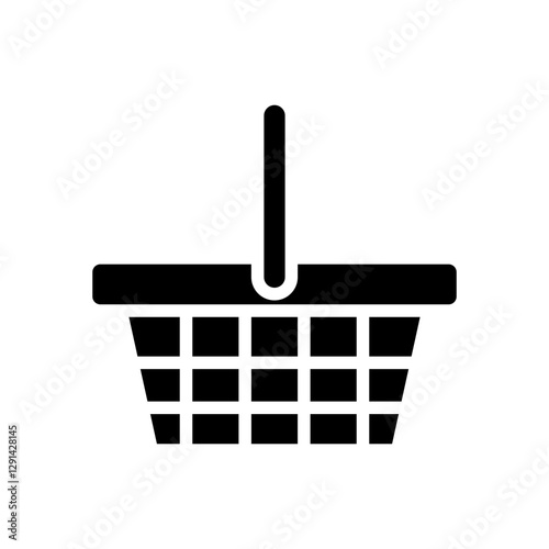 Shopping online icon in glyph style