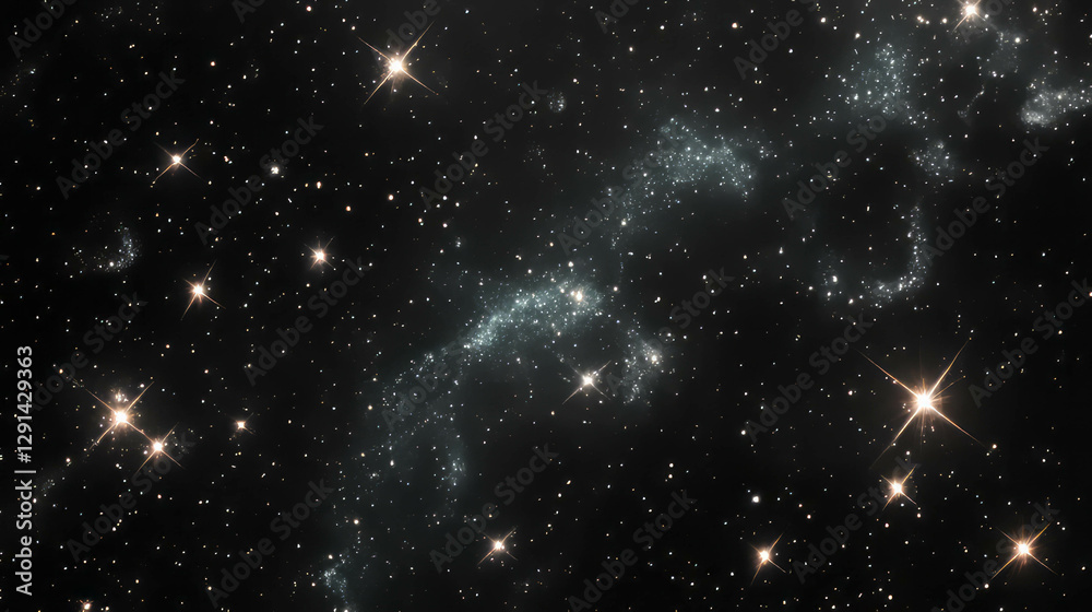 Fototapeta premium Variable star light in cosmic night sky - astronomy and space exploration