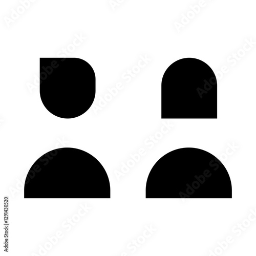 Toilet sign icon in glyph style