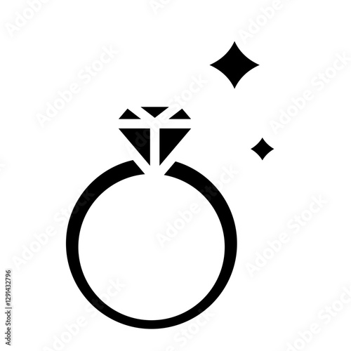 Ring icon in glyph style