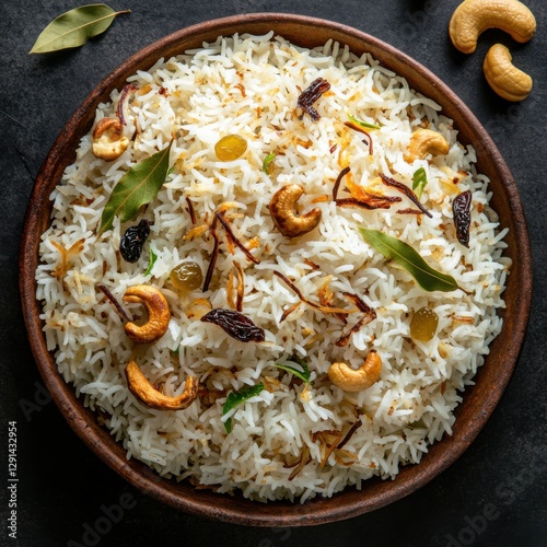 Traditional ghee rice in mud plate with aromatic spices