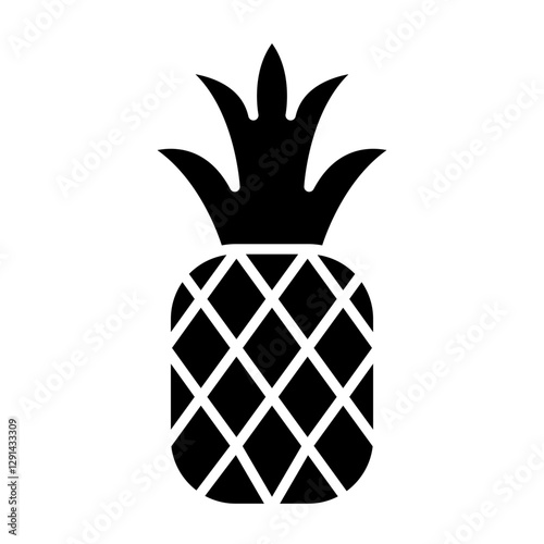 Pineapple icon in glyph style