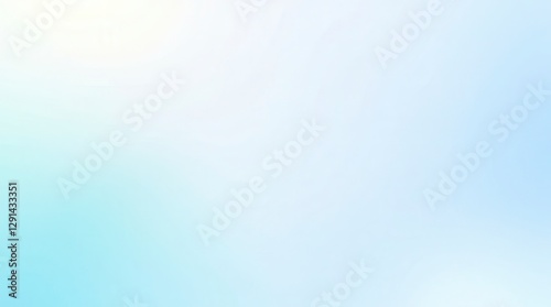 A soothing gradient background featuring soft light blue and white creates a tranquil and calming effect.