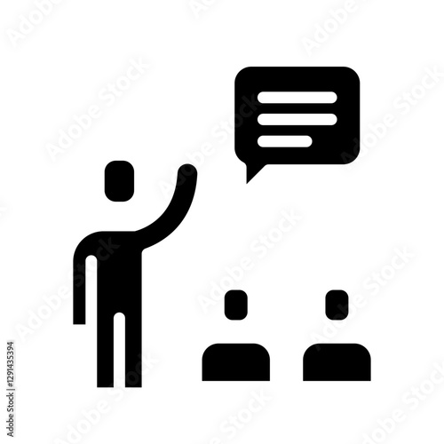 Presentation icon in glyph style