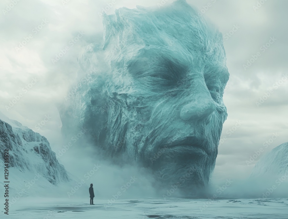 Fototapeta premium Ice Giant in Frozen Landscape