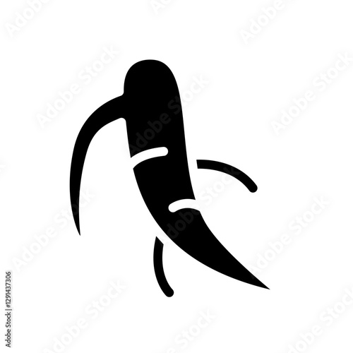 Ginseng icon in glyph style