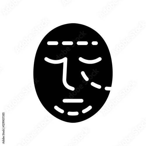 Cosmetic surgery icon in glyph style