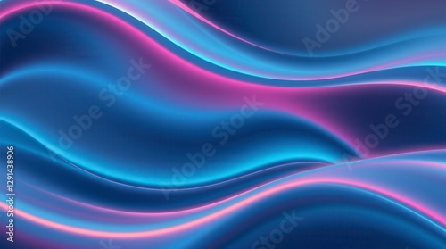 Wallpaper Mural Beautiful abstract background featuring smooth, flowing blue and pink gradient waves and curves. Torontodigital.ca