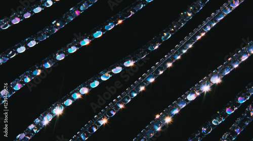 Sparkling rhinestone embellished zipper pattern for fashion and design