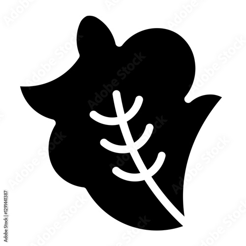 Spinach Food Leaf Glyph Icon