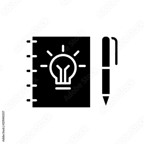 Creative idea icon in glyph style