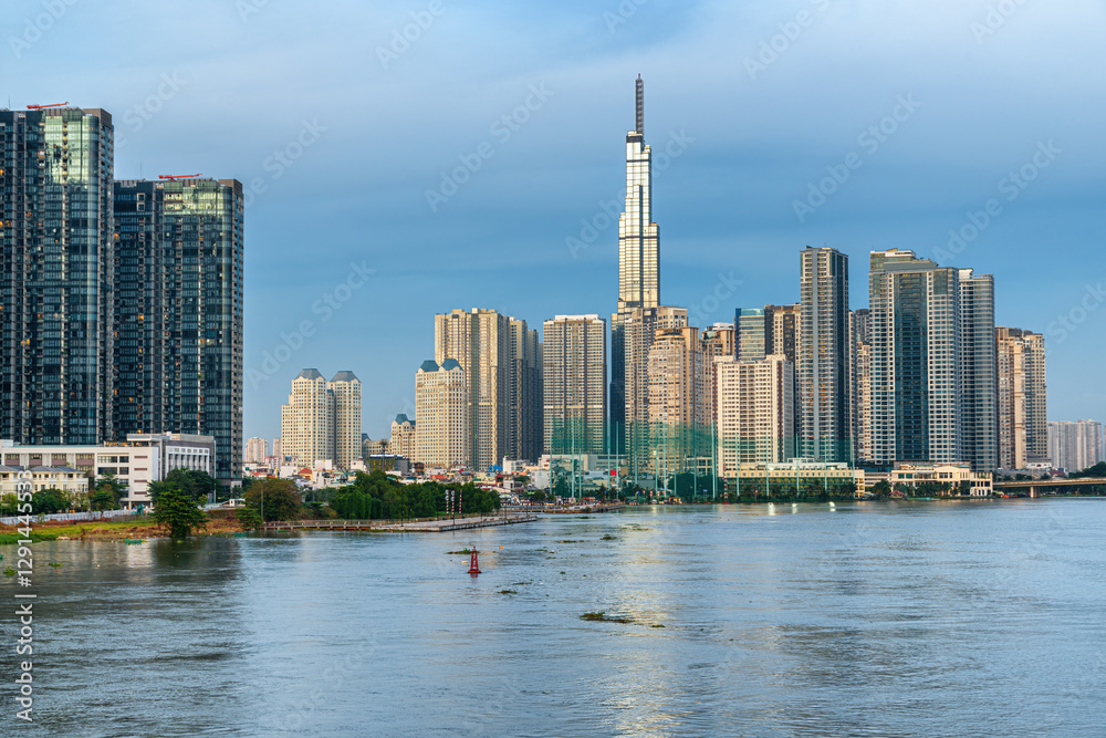 Obraz premium Awesome Ho Chi Minh City skyline, Vietnam