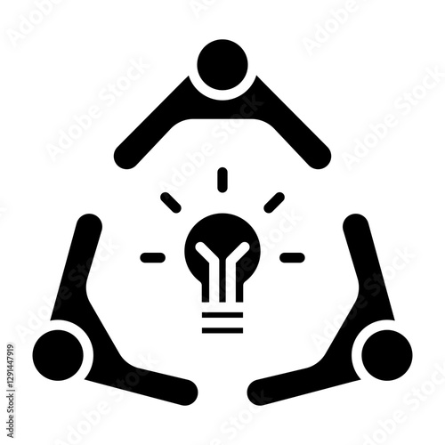 Creative icon in glyph style