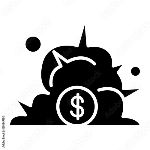 Business war icon in glyph style
