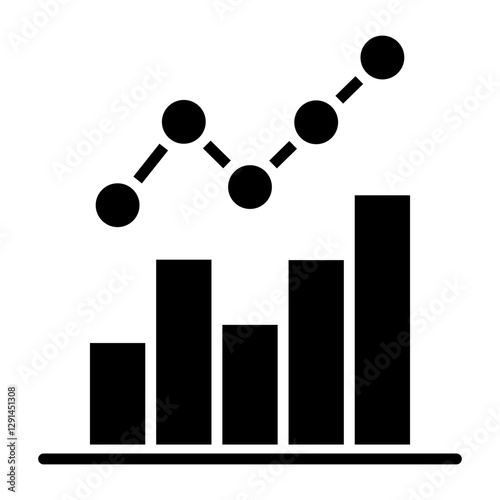 Graph icon in glyph style