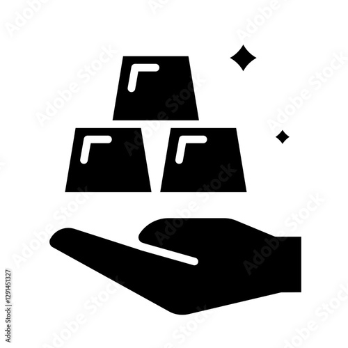 Gold icon in glyph style