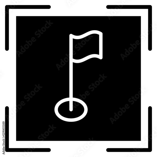 goal icon in glyph style