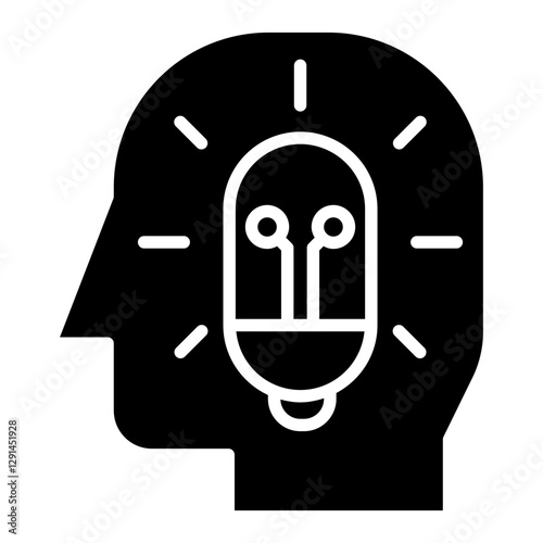 Idea icon in glyph style