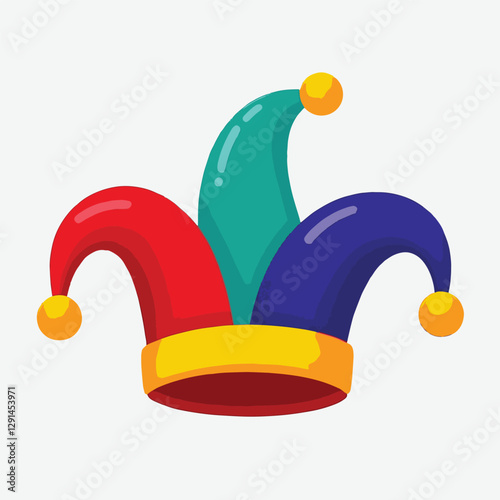 Festive Jester Hat Illustration for Carnival and Celebration Themes