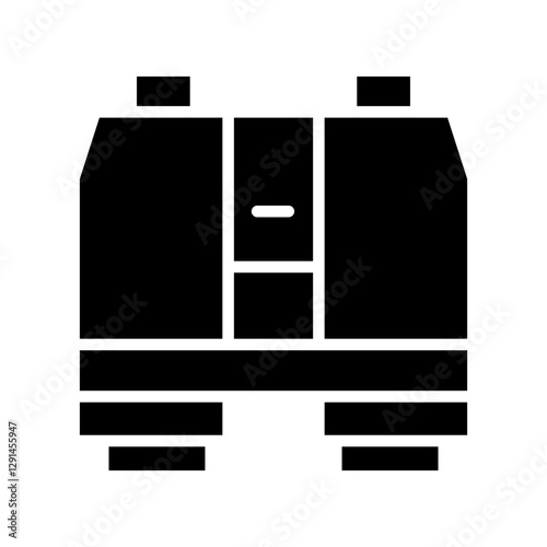 Binoculars icon in glyph style