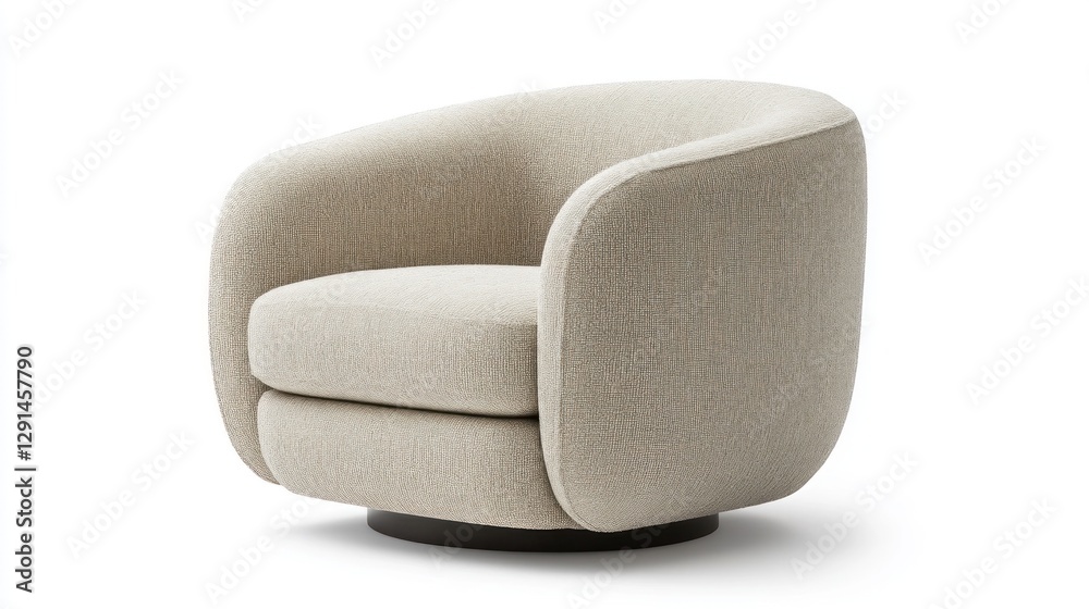 Fototapeta premium Modern Barrel Chair on White Background