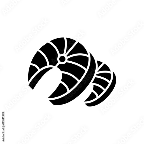 Salmon icon in glyph style