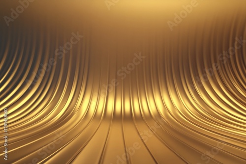 Fluid golden waves create mesmerizing backdrop, radiating warmth