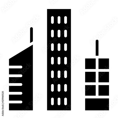 Condo icon in glyph style