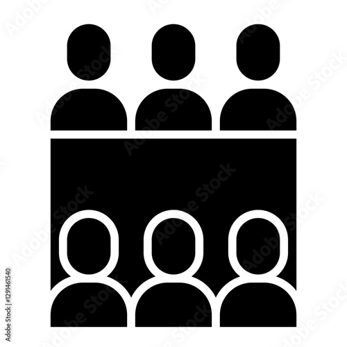 Meeting icon in glyph style