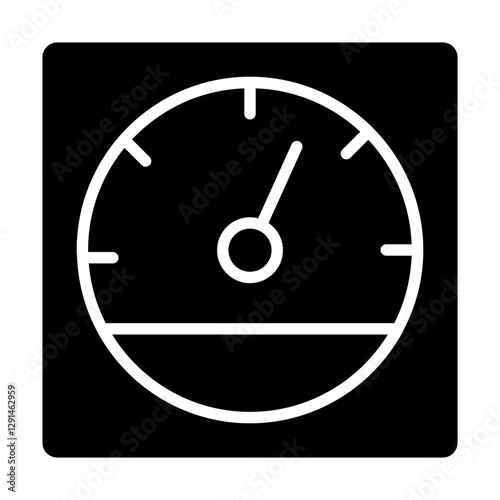 Electricity meter icon in glyph style