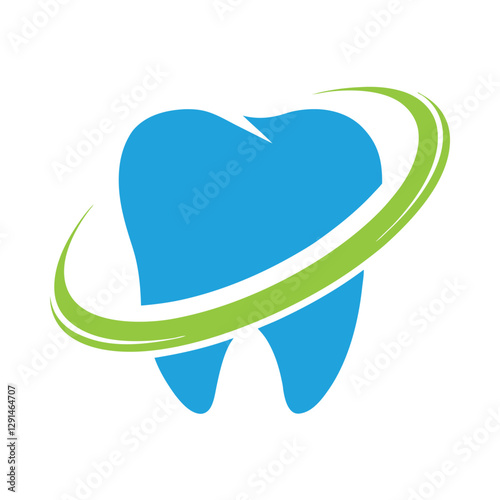 Modern Dental Care vector Logo Design.
