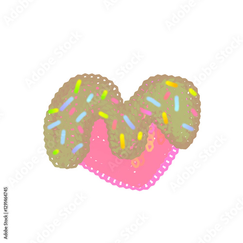 Delicious homemade cookies are carefully painted with watercolors, giving them a beautiful and vibrant color