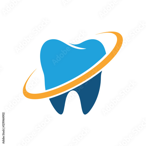 Modern Dental Care vector Logo Design.
